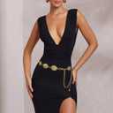 Women's Concho Chain Belt Western Cowgirl Metal Waist Chain Belt for Dress