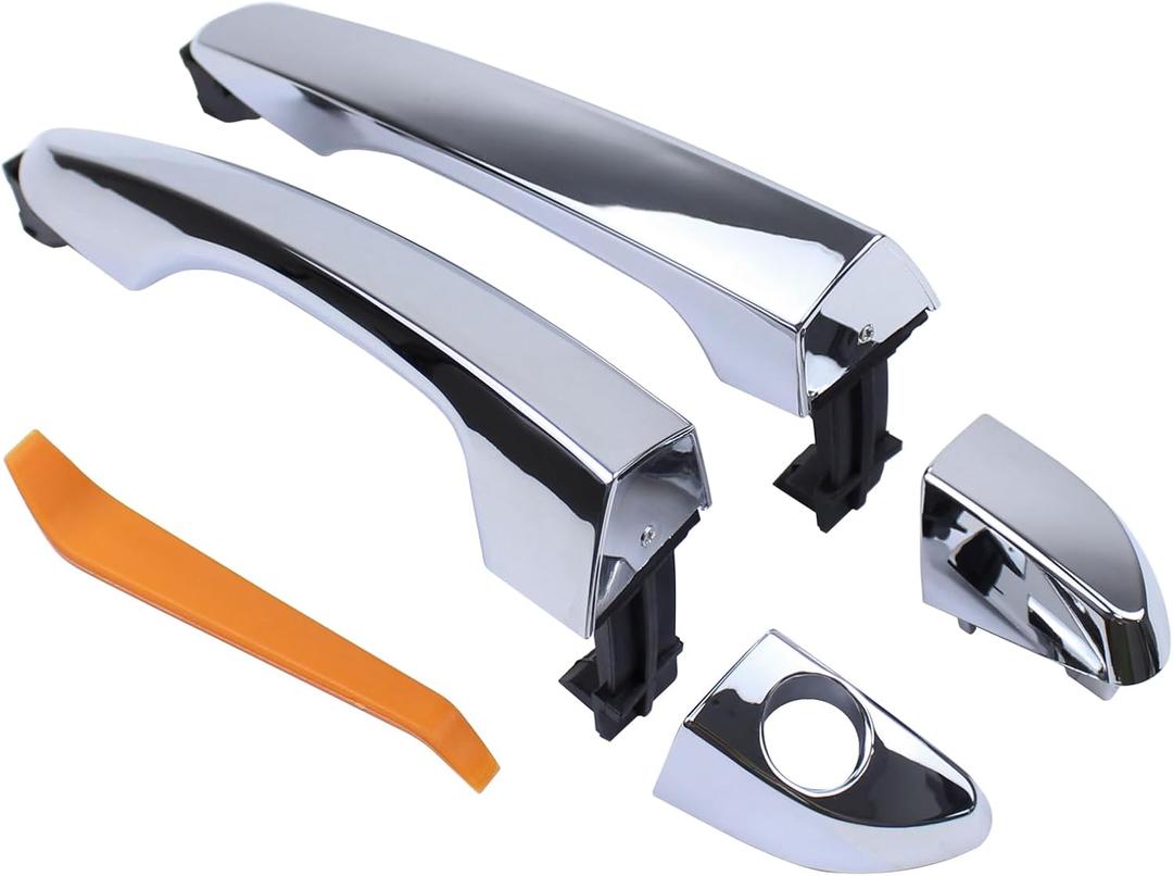 ApplianPar Front Driver and Passenger Side Exterior Door Handle Chrome for Hyundai Tucson 2016-2021