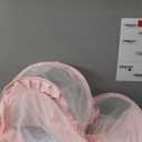 Crib Tent - Crib Net to Keep Baby in, Stop Baby from Climbing Out of Crib, Pop Up Crib Tent with Durable Breathable Net Double Zipper Strong Rods Installation Convenience (Large, Pink)