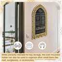 Islamic Wall Decor Ramadan Key Holder Islamic Wall Art Dua for Entering and Leaving Home Decor for Housewarming Muslim Gift Eid Gift Mihrap Shape(Gold,Classic)