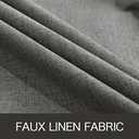 MIULEE Linen Texture 90 Inches Curtains for Bedroom 100% Blackout Thermal Insulated Dark Grey Curtains Grommet Room Darkening Luxury Decor for Living Room Nursery 52x90 Inch (2 Panels)