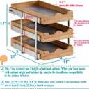 OCG Pull Out Cabinet Drawer 11" W x 21" D, 3 Tier Pull Out Cabinet Organizer, Heavy-Duty Slide Out Drawer for Cabinets, Base Cabinet Organization for Kitchen, Pantry, Bathroom