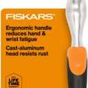 Fiskars Ergo Weeder Tool for Weeding, Heavy Duty Gardening Hand Tool with Ergonomic Handle and Hanging Hole for Storage, Remove Weeds and Roots like Dandelions and Thistles