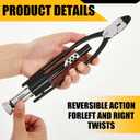 Reversible Safety Wire Twister Pliers Left and Right Twists Aircraft Wire Twisting Tool Automatic Metal Lock Twister for Aircraft Automobile Industry(1 Pcs,6 Inch)