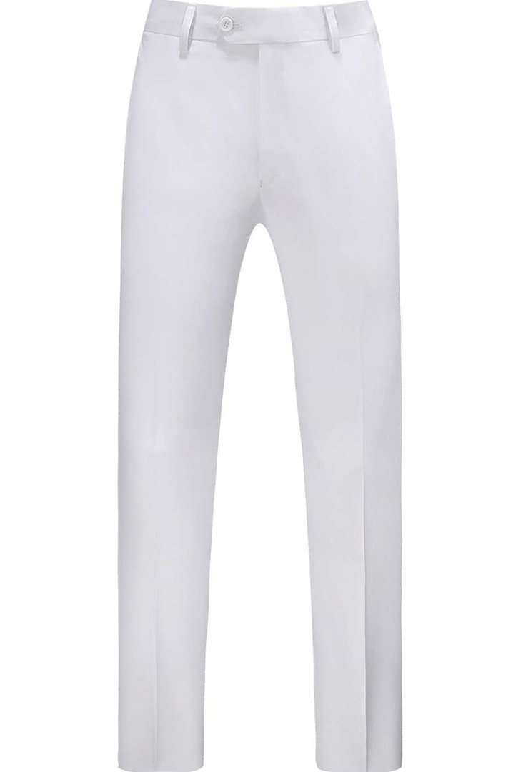MOGU Mens Front Flat Casual Dress Pants Slim Fit