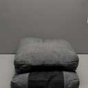 SUNROX LokGrip Non Slip Tufted Memory Foam Bench Cushion, FadeShield Water Resistant Durable Thicken Outdoor/Indoor Bench Seat Pads 36x14x4 inch, Heather Grey