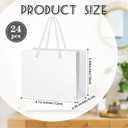 Fainne 24 Pcs White Mini Gift Bags with Handle Gift Card Bags Bulk Extra Small Paper Party Favor Boxes Tiny for Christmas Wedding Baby Shower Birthday Wrapping Supplies, 4.7 x 3.9 x 2.3 Inch (1 count (Pack of 24))