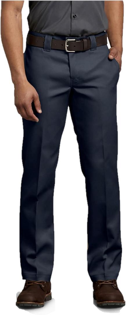 Dickies Mens 873 Slim Fit Work Pants (33W x 30L, Black)