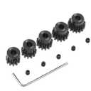 5PCS Metal Steel M1 Pinion Gear Sets 11T 12T 13T 14T 15T fit 5mm RC Motor Shaft Gears Compatible with Arrma Traxxas Axial HSP Redcat Losi 1/8 1/10 Scale RC Car Truck Buggy