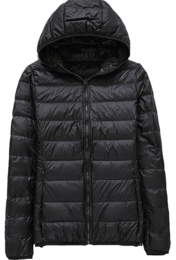 Women Lightweight Down Jacket Autumn Winter Warm Coat Portable Outwear 3 XL