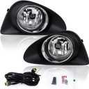 RP Remarkable Power, Fog Lights for 2012 2013 2014 Yaris Hatchback Kit Bumper Lamps w/Switch Wiring harness bulb Housing FL7023