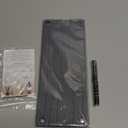 Quick Dry Sink Caddy Kitchen Sink Organizer, Water Absorbing Stone Tray for Sink, Stone Drying Tray, Diatomite Faucet Mat & Protector, Dispenser Sponge Holder, Stone Soap Tray for Bathroom Counter (Dark Gray Metal Foot Wave Large)