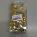 CHICTIE Gold Shower Curtain Hooks Rings, Decorative Shower Hook for Shower Curtain, Rustproof Modern Shower Rings Hangers for Bathroom Curtains Rods, Set of 12