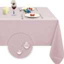 Obstal Dusty Pink Rectangle Table Cloth - Heavy Duty Water Resistance Polyester Tablecloth, Decorative Fabric Table Cover for Outdoor and Indoor Use, 60x84 Inch