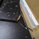 SpaceAid Washer Dryer Countertop with 2-Tier Shelf, Wood Topper with Edge, 54" Width x 27.5" Depth Cover Organizer Guard for Washer and Dryer Counter Laundry Hamper Storage (Black Marble)