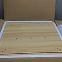 Lerliuo Record Player Stand, Burlywood Turntable Stand Holds up to 160 Albums, Mid-Century Vinyl Storage Cabinet Table with Solid Wood Legs, Record Player Holder Dispaly Shelf for Bedroom Living Room