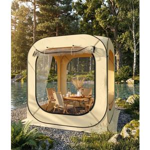 6X6 ft Outdoor Pop Up Bubble Tent, Garden Dome Igloo Tent 4-6 Person All-Weather Shelter Pod for Camping, Backyard Events, Beach