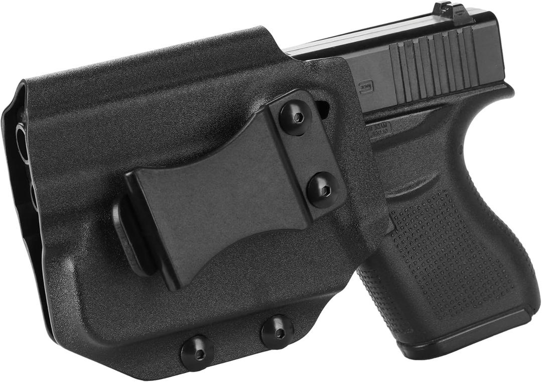 IWB Kydex Light Holster Compatible with Glock 43X MOS w/Streamlight TLR-6, Friction Retention Level I Holder, Optic Cut Belt Carry, Black