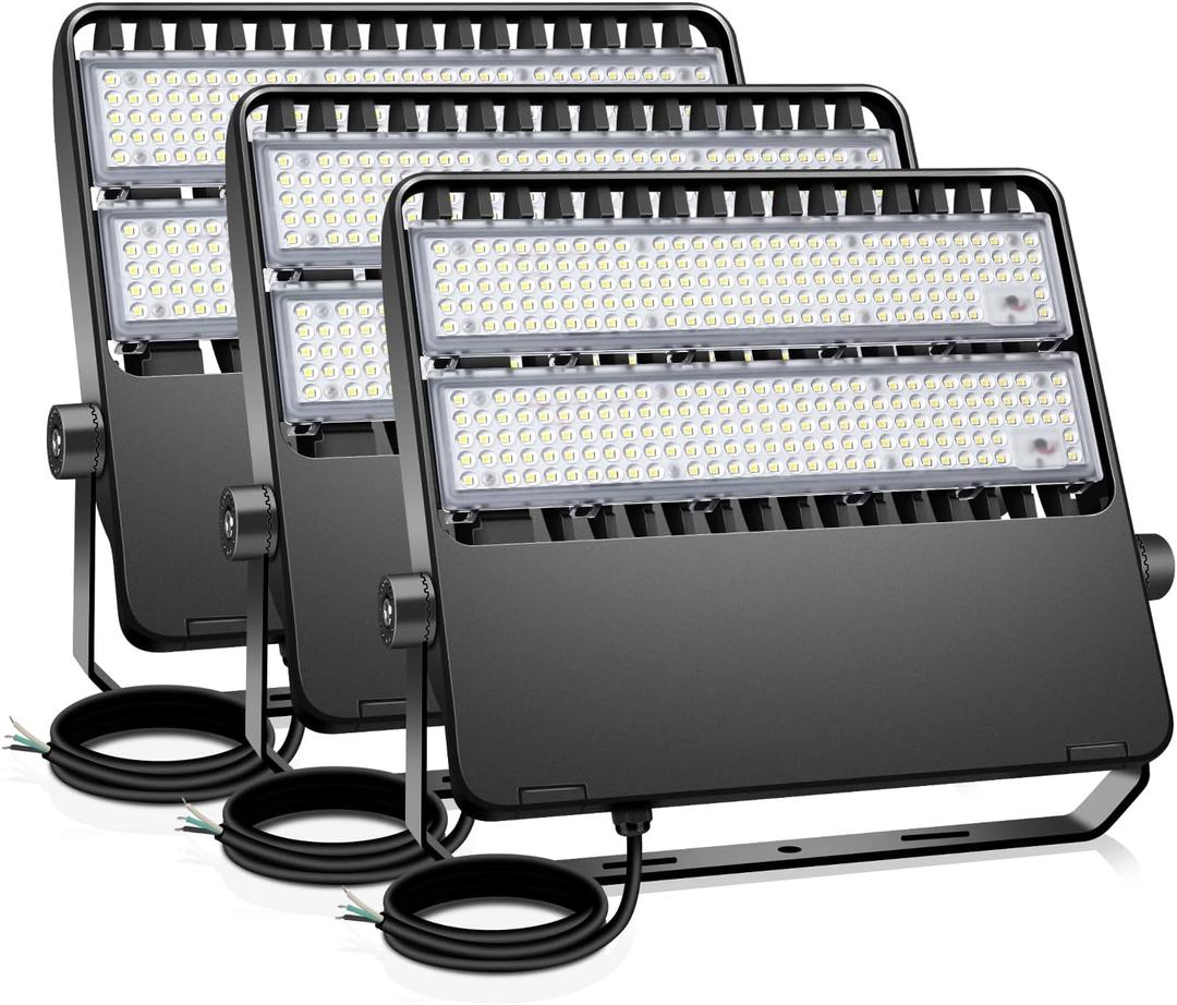 36000LM LED Stadium Flood Light Commercial 1500W Equivalent LED Arena Lighting Wall Mount Floodlights Outdoor 5500K 85-277V Waterproof 240W Shoebox Fixture for Court,Street,Yard 3 Pack