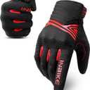 INBIKE Breathable Mesh Motorcycle Gloves Touchscreen with TPR Palm Pad Hard Knuckles (Small, Red)