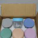 DRKIO 6 Pack Glass Baby Food Storage Containers - 4 Oz Baby Food Jars with Lids Baby Food Maker Microwave Dishwasher Freezer Safe 100% Leak Proof BPA Free Reusable