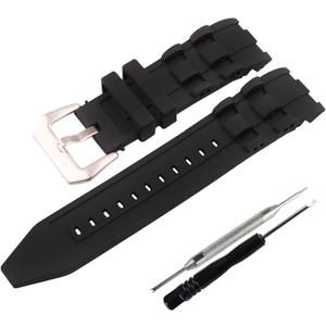 26mm Men's Silicone Watch Strap for Invicta Pro Diver 6977 21930 90082 17887 22309 Rubber watch band Women's Outdoor Sports watch Chain accessories buckle