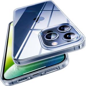 TORRAS Crystal Clear for iPhone 15 Pro Case, Ultra-Thin [Non-Yellowing] [Military Protection] Slim Fit Silicone TPU Cover for iPhone 15 Pro Phone Case, Soft, Clear, 6.1 inch