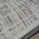 8x10 Area Rugs Washable Rug: Anti-Skid Abstract Modern Living Room Rug Soft Thin Carpets Indoor Floor Non-Shedding Carpet for Bedroom Dining Farmhouse Nursery Home Office (White Gray, 8'x10')