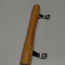 Patio Pull Handle, Sliding Patio Door Wood HandleSliding Door Handle 6-5/8 in,Sliding Glass Door Handle,Pull for Screen Door Replacement,Wooden Handle with Diecast Chrome Brakeets(Single) (Pack of 1)