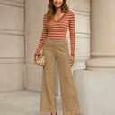 GRAPENT Women's Business Casual Jeans - Dressy & Casual, Size L (12, 14), Iced Coffee Color