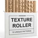 Hokkieam Clay Texture Rollers | 10-Pack Polymer Clay Texture Roller Set for Pottery & Crafting