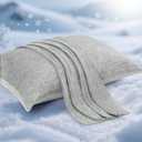 Elegear Cooling Pillow Cases for Hot Sleepers, Japanese Q-Max 0.5 Cooling Pillowcases, Both Sides(Cooling/Cotton), Breathable Soft Pillowcase for Hair and Skin, Set of 2-Gray (Standard (20" x 26")) (Grey)