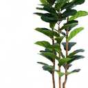 5ft Fake Fiddle Leaf Fig Tree, Realistic Fake Plants with Natural-Looking Trunk, Evergreen Faux Plants Indoor for Home & Office Decor3 Poles, White Pot