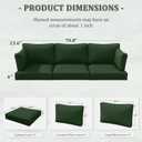 8 Pcs Outdoor Patio Cushion Covers, Replaceable Waterproof Furniture Covers, Outdoor Non-Slip Covers with Zippers, Covers Only, Green, 25.6"D x 23.6"W x 4"H
