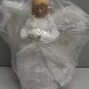 Christmas Tree Topper Angel with Lights, Xmas Tree Toppers Decorations Ornament with White Feather Wings, Plug in Christmas Tree Angel Treetop for Indoor Office Holiday