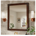 TETOTE 24 x 32 Walnut Wood Framed Mirror for Bathroom Wall/Bedroom/Living Room/Entryway Farmhouse Rustic Wall Mirror Waterproof (Horizontal/Vertical Mounted)