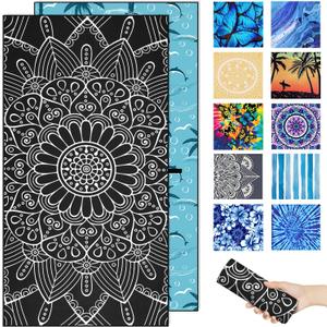 Sand Proof Microfiber Beach Towels Adult Quick Fast Dry Beach Oversized Accessories for Travel Swim Pool Yoga Camping Blanket Essentials Lightweight Must Haves Items Women Gifts Mandala Sand Proof Microfiber Beach Towels Adult Quick Fast Dry Beach Oversized Accessories for Travel Swim Pool Yoga Camping Blanket Essentials Lightweight Must Haves Items Women Gifts Mandala