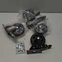 Caster Wheels, Heavy Duty 4 Inch Casters Set of 4, Locking Swivel Casters Wheels for Cart, Furniture and Workbench, Black