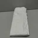 FINECITY Short Lace Curtains 36 Inch Length for Small Window, Rustic Leaf Floral Design White Lace Cafe Curtains 2 Panels, Rod Pocket Privacy Sheer Lace Curtains, 42 x 36 Inch, 1 Pair, White