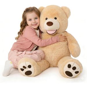 MaoGoLan Giant Teddy Bear Plush,39 inches Big Teddy Bear Stuffed Animal,Adorable Smiling Large Bear,Express Your Love Gift for Kids,Girlfriend,Baby Shower,Valentines Day,Christmas,Long Distance