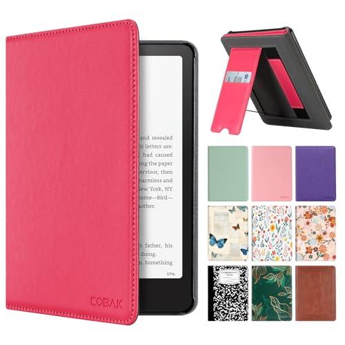 CoBak Stand Case for 7" Kindle Paperwhite 12th Gen 2024 and Kindle Colorsoft with Hand Strap - Compatible with iPhone MagSafe, for Samsung/Belkin/Anker Wireless Charging Pads, Durable, Auto Sleep Wake