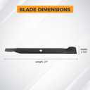 532138971 138971 42 Inch High Lift Mower Blades for Craftsman Husqvarna Poulan 127843 138498 532127843 532138498 Compatible with LT1000 LT2000 LT125 LTH130 YT3000 YTH22V42 YTH18542 YTA18542 YTH1542XP