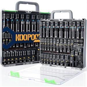 Impact Magnetic Nut Driver Set, 55PCS Impact Driver Bit Set, Deep Magnetic Nut Driver Set, Impact Socket Adapters, Wing Nut Driver, Bit Extension, 1/4'' Quick Change, Storage Box
