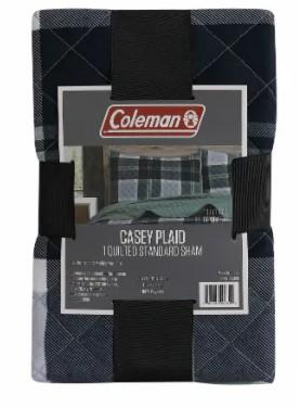 COLEMAN Casey plaid 1 quilted standard sham(20x26inch)