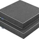 MIULEE Dark Grey Outdoor Chair Cushions Set of 2, 18.5x16x3 Inch Waterproof Patio Seat Cushions for Outdoor Furniture Couch Sofa, 3 Year Color Fastness High Density Foam with Adjustable Ties