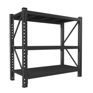 ErgoNova Garage Shelving 1800LBS Heavy Duty Shelving Units and Storage Shelves Adjustable 3 Tier Metal Shelving for Kitchen,Utility Room and Basement, 24" D x 47.24" W x 51.2" H, Black