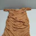 PRETTYGARDEN Wedding Guest Dress 2025 Summer Off Shoulder Ruched Elegant Sexy Bodycon Homecoming Cocktail Party Midi Dress,Large