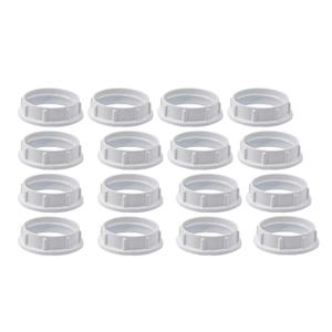 Lamp Shade Collar Rings,Aluminum Threaded Socket Ring for E12 Candelabra Base Sockets,Retaining Rings for Glass Lamp Shades/Light Fixtures (Pack-16)