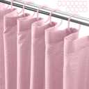 Lady Pink Fabric Shower Curtain or Liner - Waffle Weave Textured Thin Cloth Shower Curtains for Bathroom, Light Weighted Bath Curtain Set with 12 Hooks,72x72, Pink
