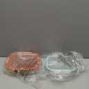 Ello Color Lock 3.4 Cup Glass Meal Prep Containers & Lids, 2 Pack, Desert